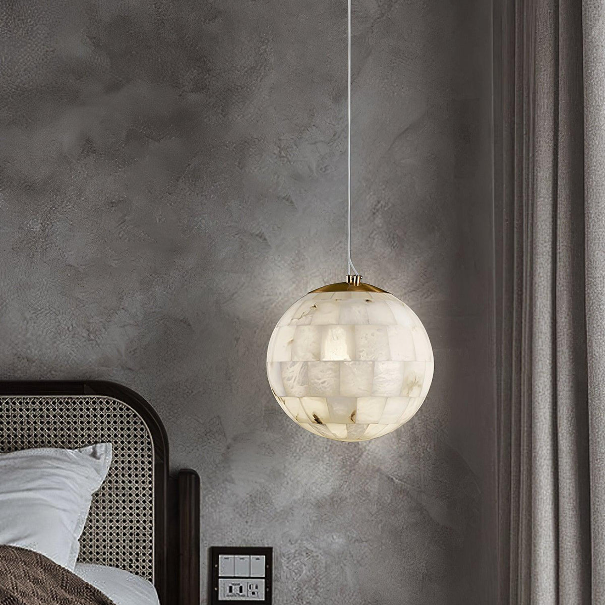 Alabaster Ball Pendant Light - Pre Order