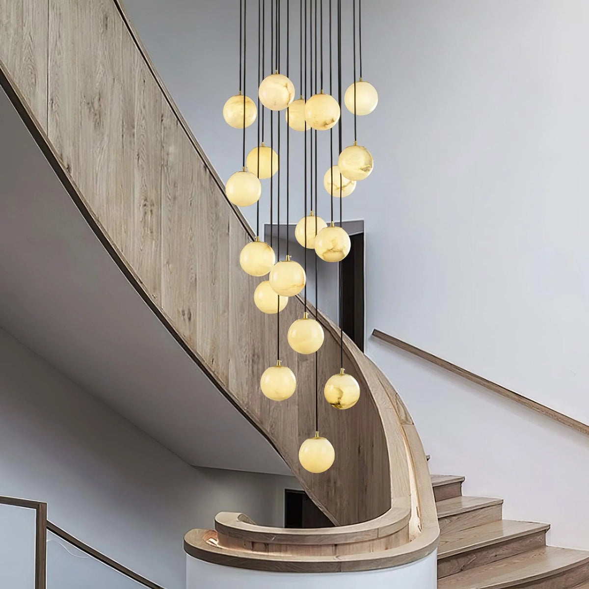 Alabaster Balls Cluster Chandelier - Pre Order