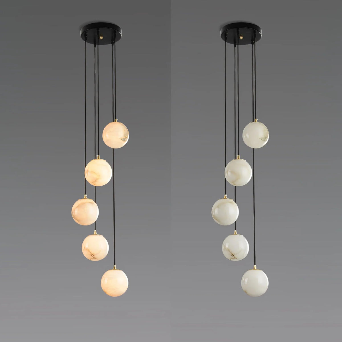 Alabaster Balls Cluster Chandelier - Pre Order
