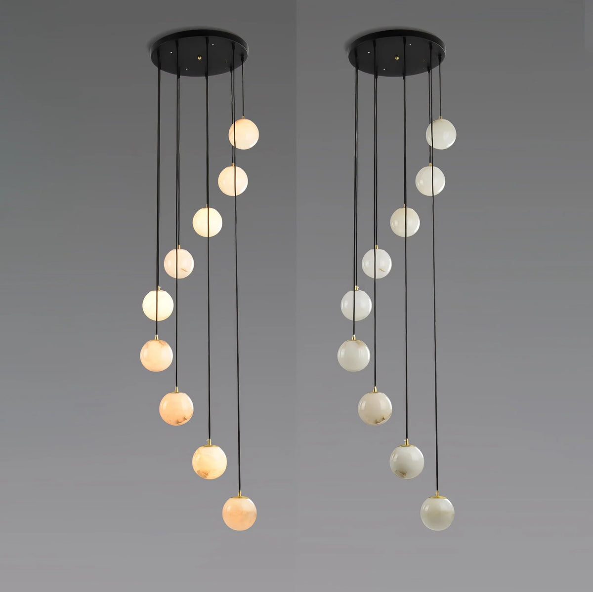Alabaster Balls Cluster Chandelier - Pre Order