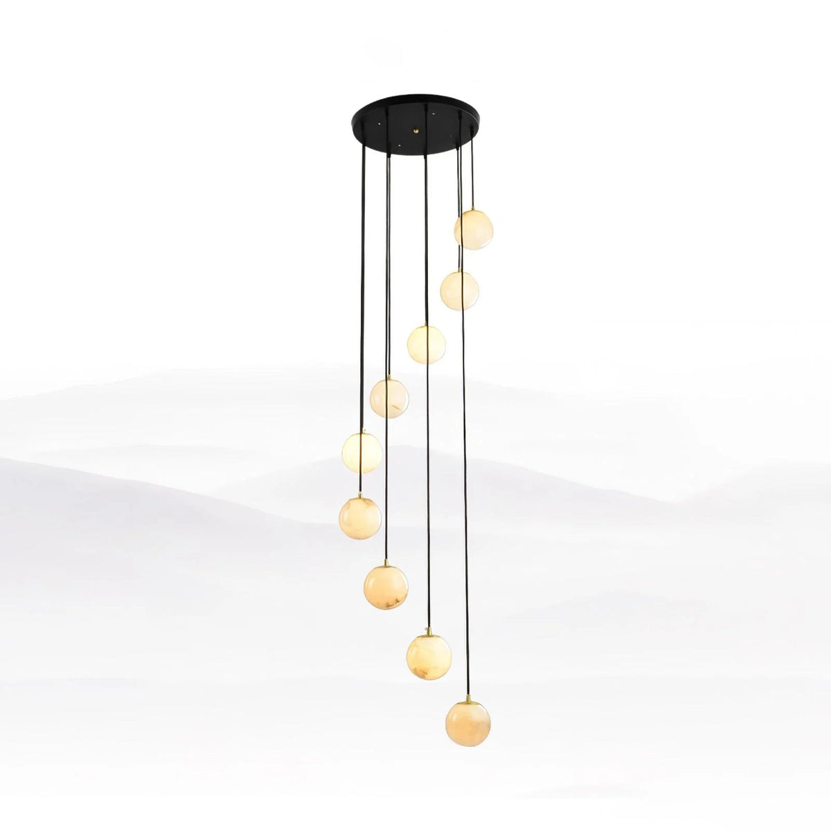 Alabaster Balls Cluster Chandelier - Pre Order