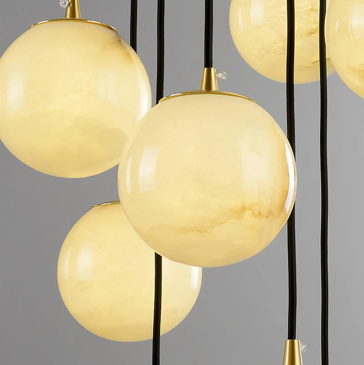 Alabaster Balls Cluster Chandelier - Pre Order