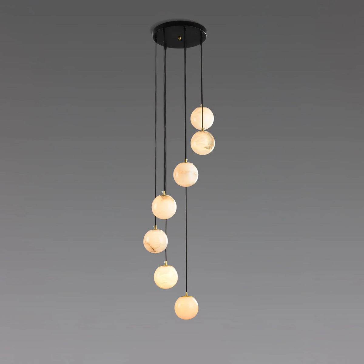 Alabaster Balls Cluster Chandelier - Pre Order