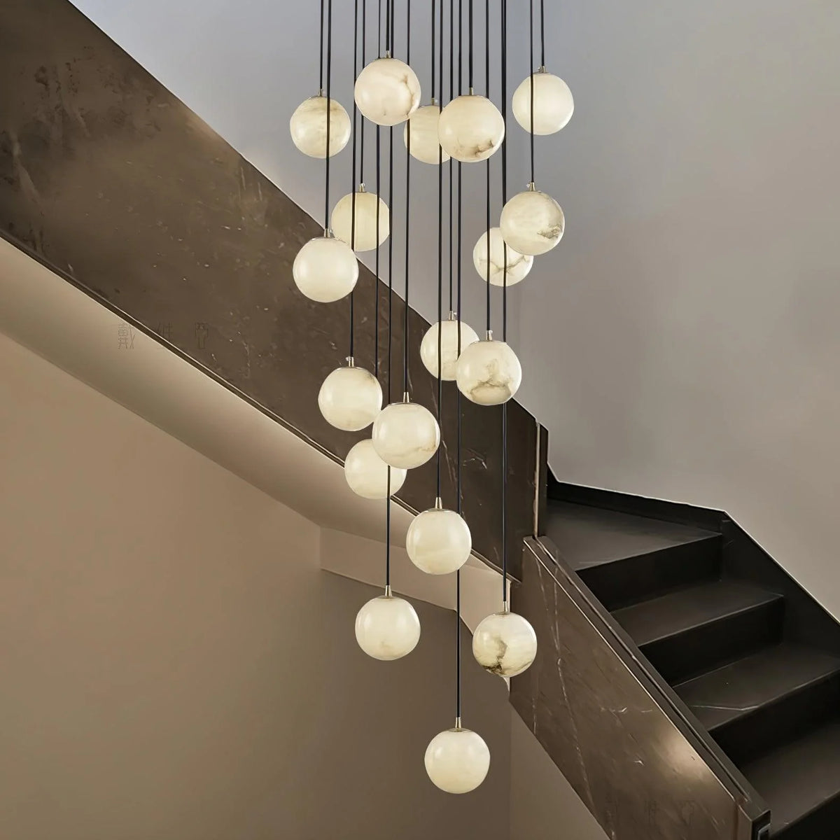 Alabaster Balls Cluster Chandelier - Pre Order