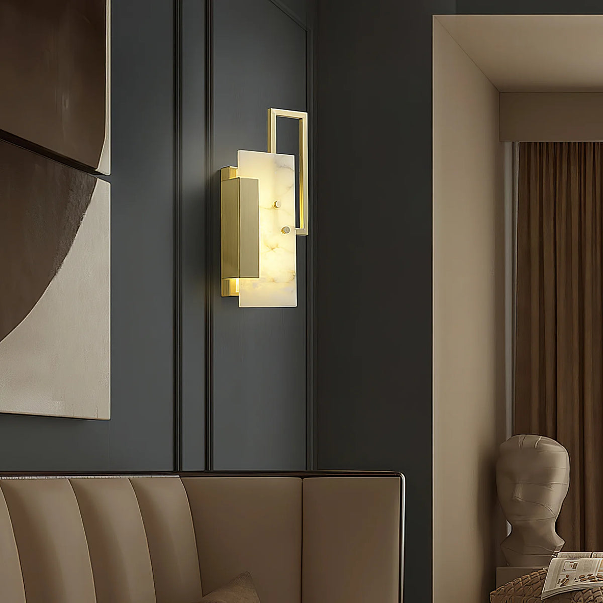 Althea Alabaster Wall Sconce - Pre Order