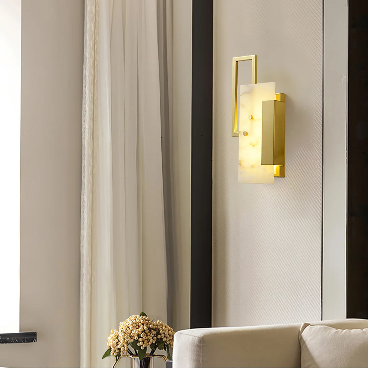 Althea Alabaster Wall Sconce - Pre Order