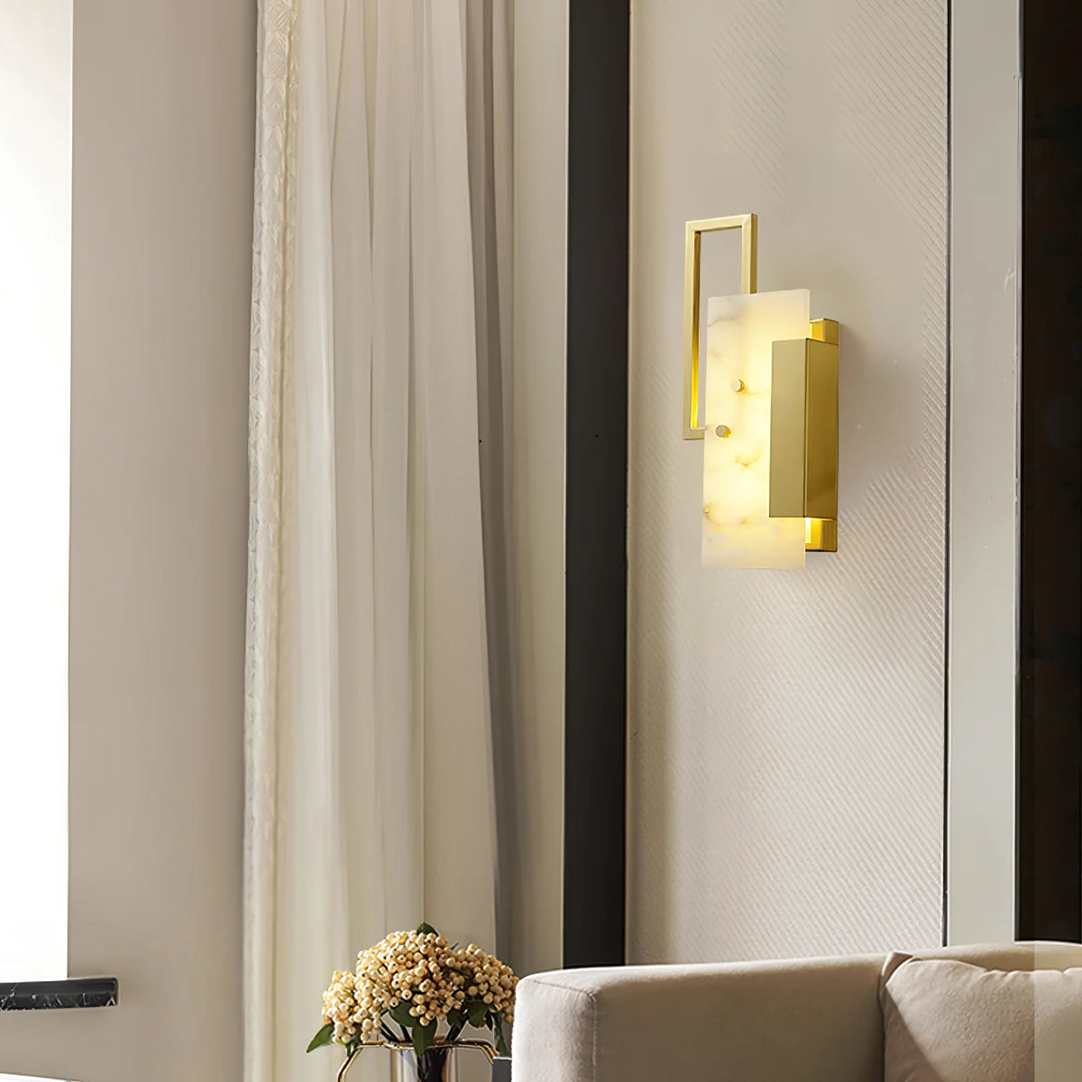 Althea Alabaster Wall Sconce - Pre Order