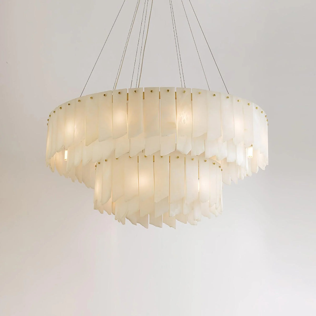 Alabaster Cascade Tiered Chandelier - Pre Order