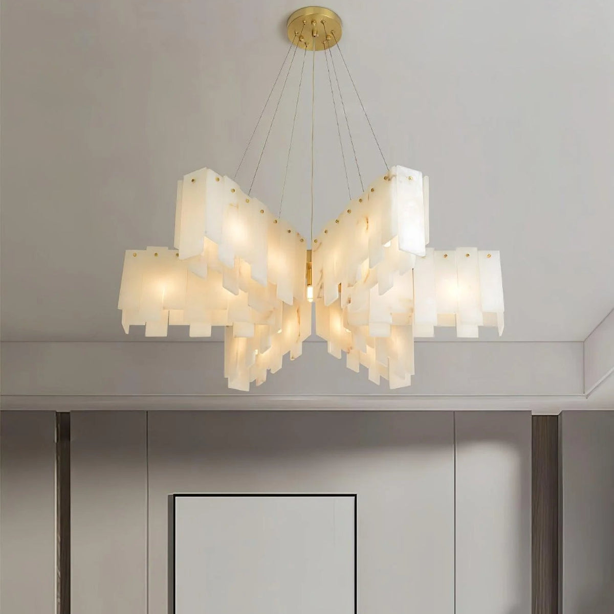 Alabaster Cascade Tiered Chandelier - Pre Order