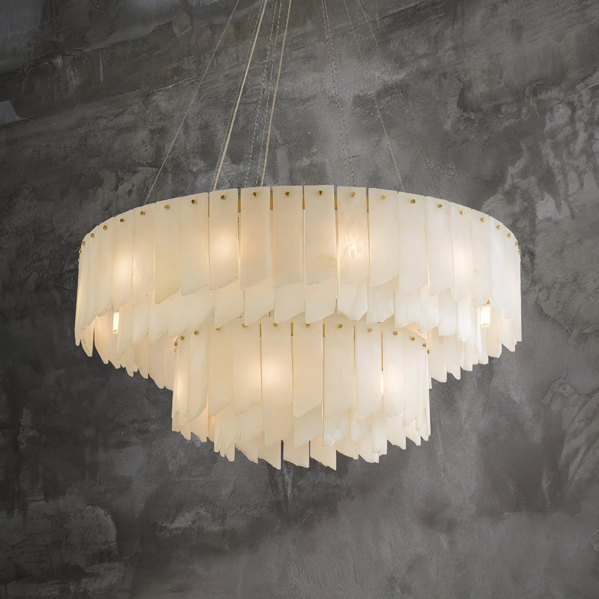 Alabaster Cascade Tiered Chandelier - Pre Order