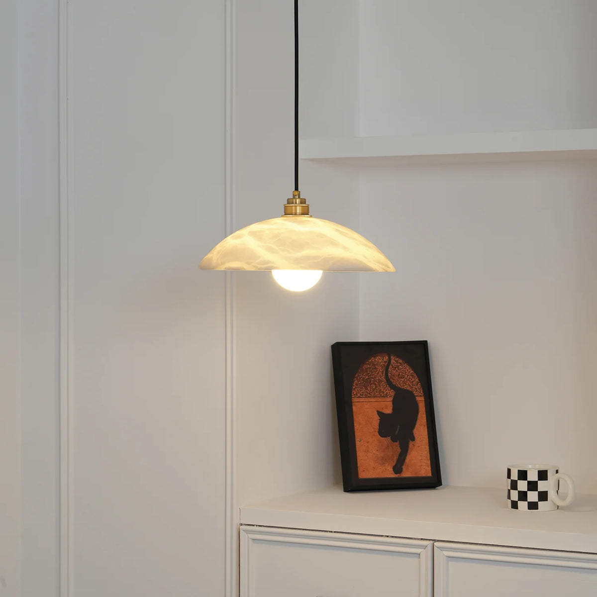 Alabaster Dome Swag Pendant Lamp - Pre Order
