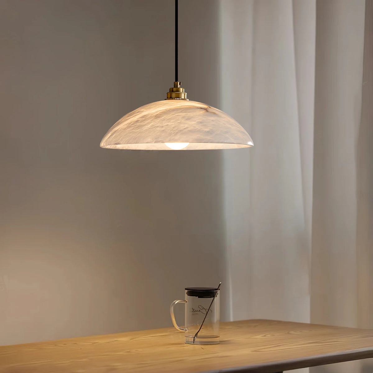 Alabaster Dome Swag Pendant Lamp - Pre Order