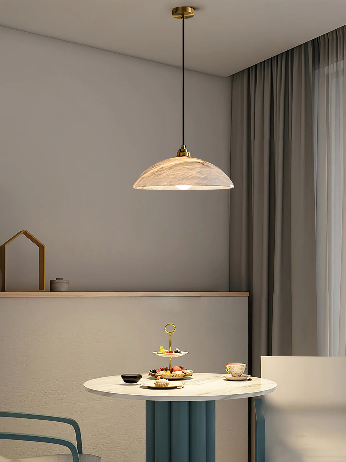 Alabaster Dome Swag Pendant Lamp - Pre Order