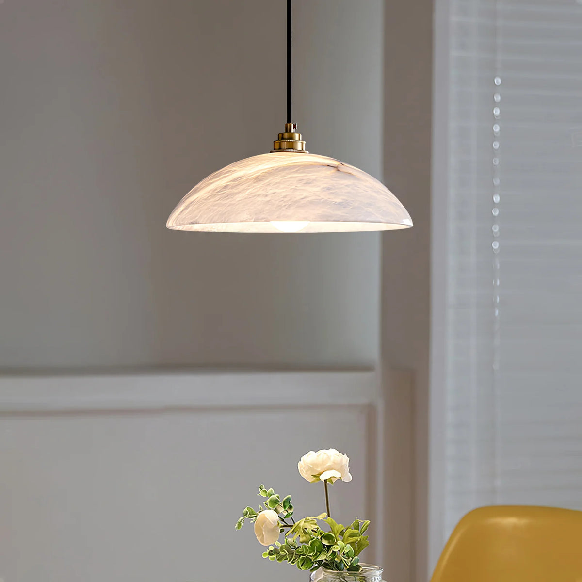 Alabaster Dome Swag Pendant Lamp - Pre Order