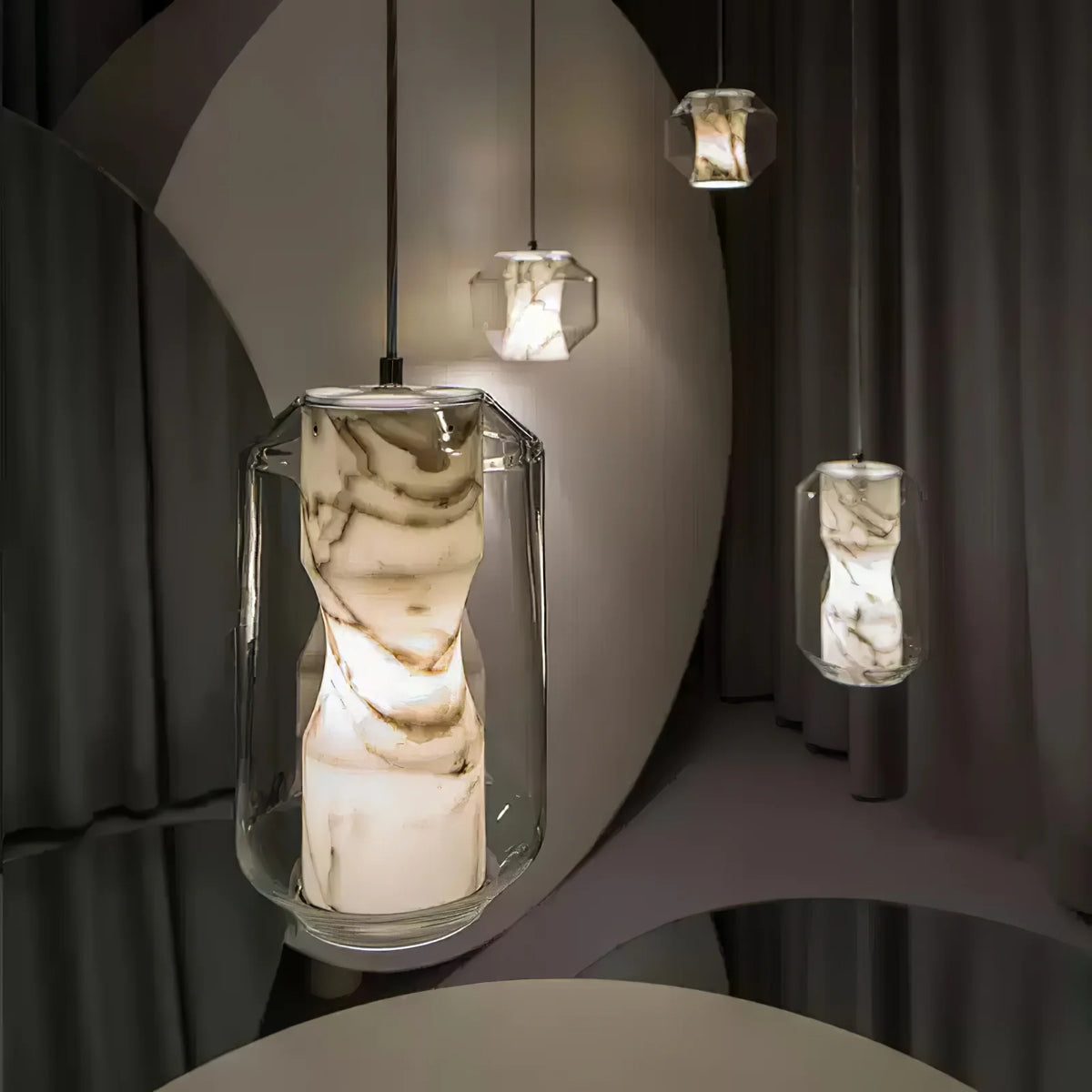 Alabaster Glass Cylinder Pendant Light - Pre Order