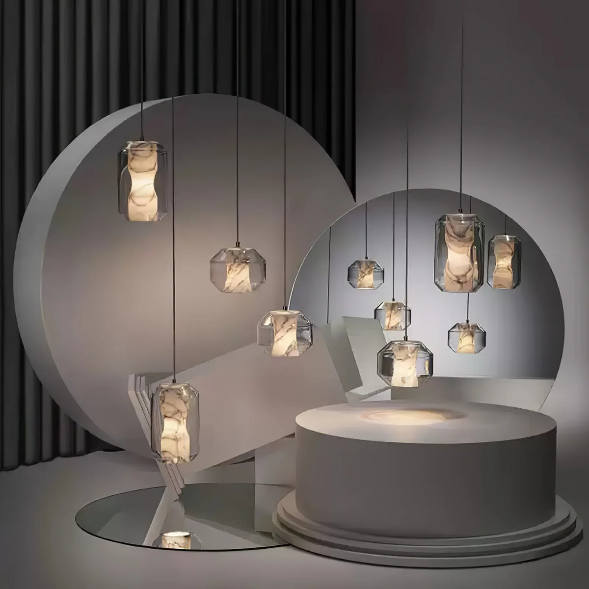 Alabaster Glass Cylinder Pendant Light - Pre Order