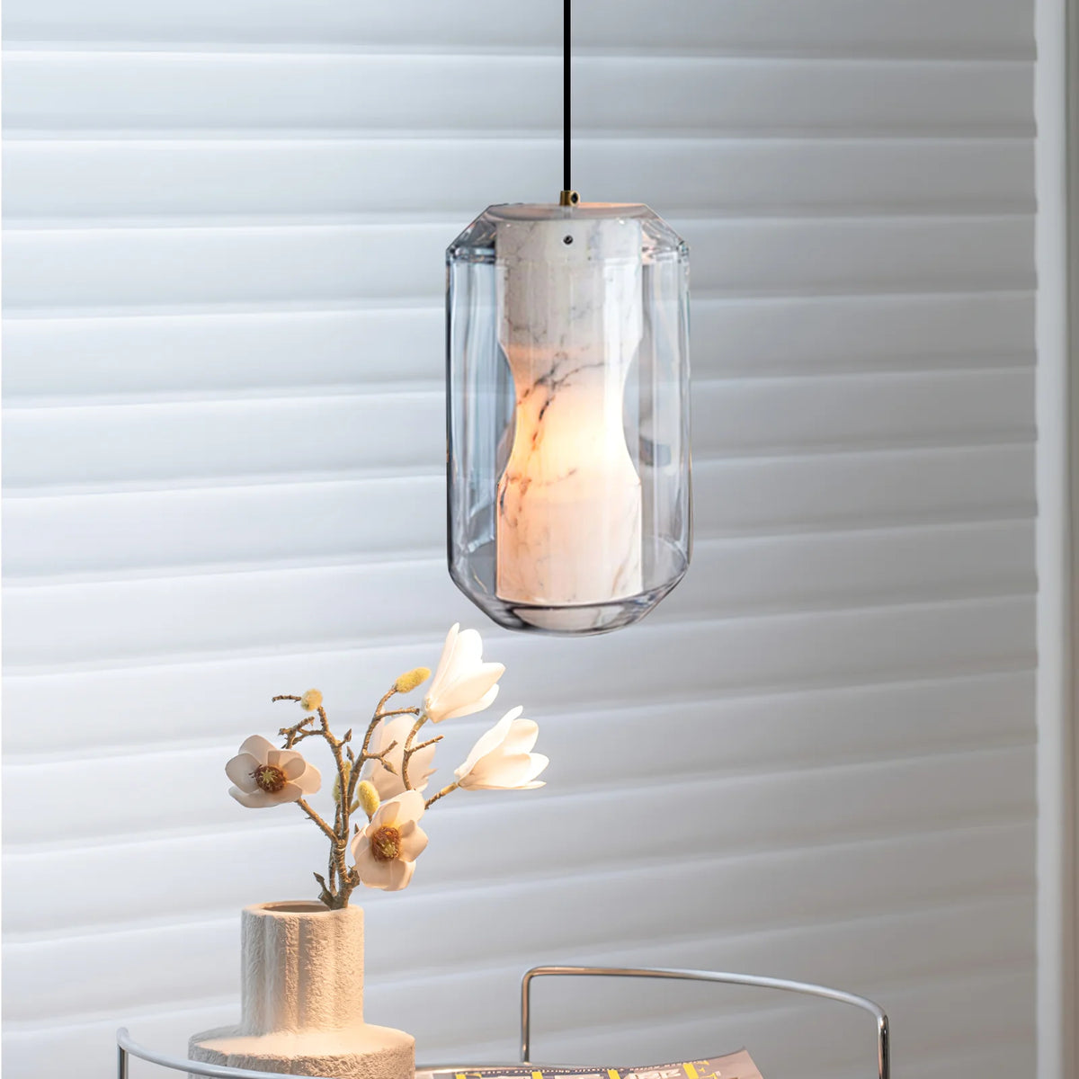 Alabaster Glass Cylinder Pendant Light - Pre Order