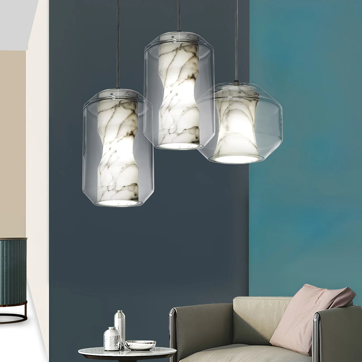 Alabaster Glass Cylinder Pendant Light - Pre Order