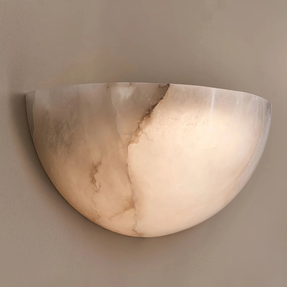 Alabaster Half-Moon Wall Sconce - Pre Order