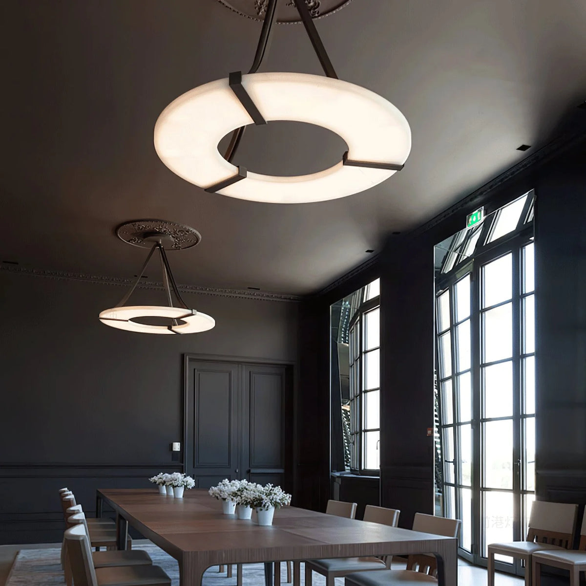 Alabaster Halo Pendant Light - Pre Order