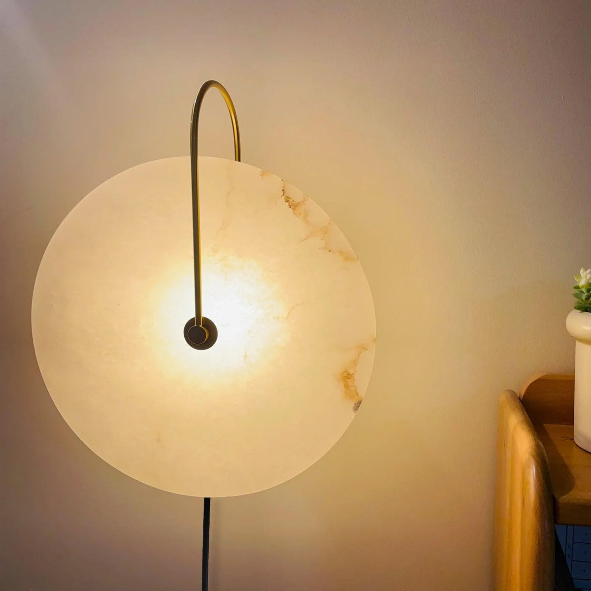 Alabaster LED Plug-In Wall Lamp - Pre Order