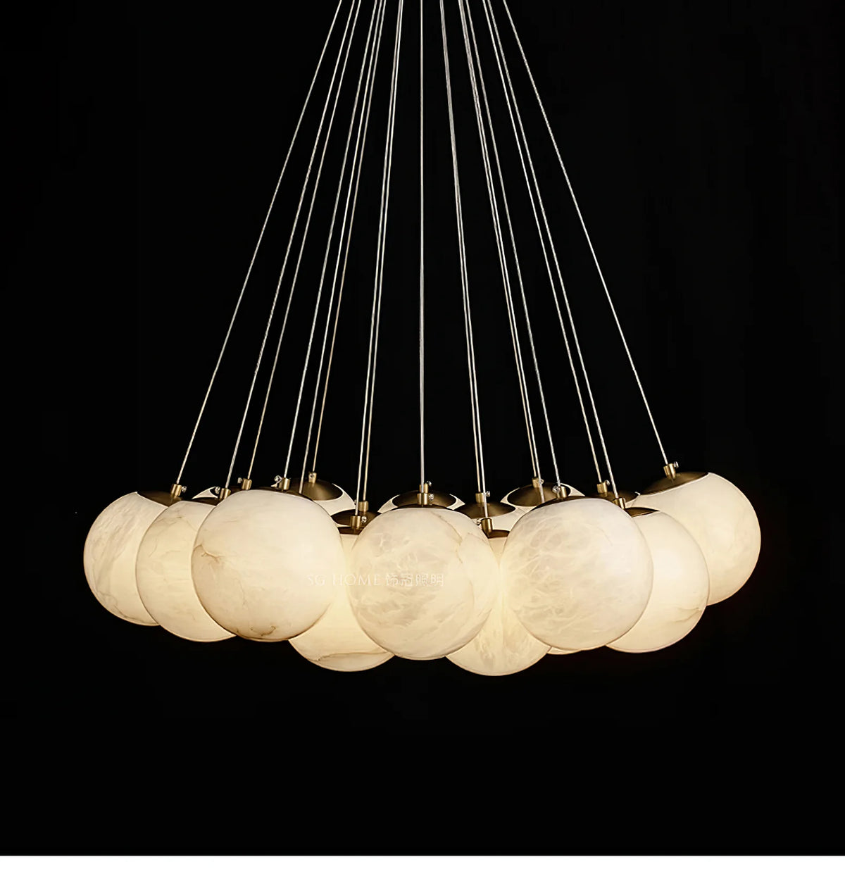 Alabaster Balls Chandelier -  Pre Order