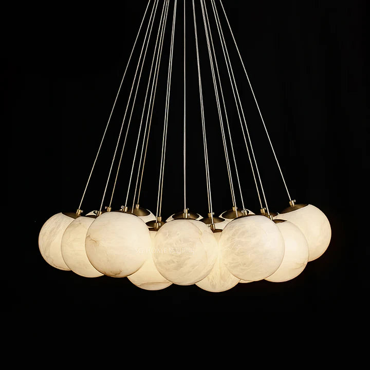 Alabaster Balls Chandelier -  Pre Order