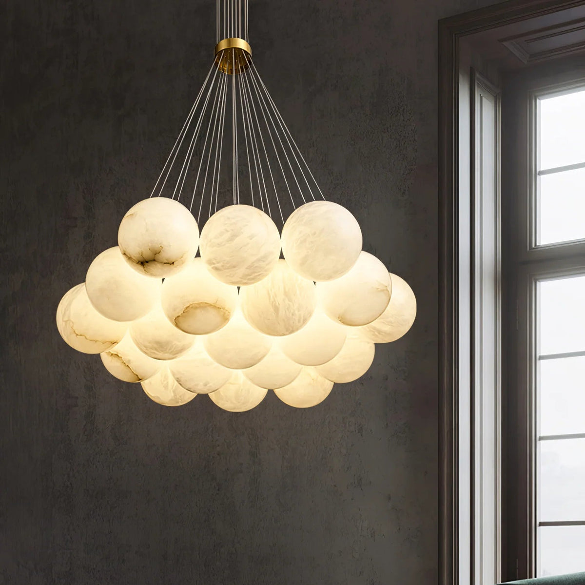 Alabaster Balls Chandelier -  Pre Order
