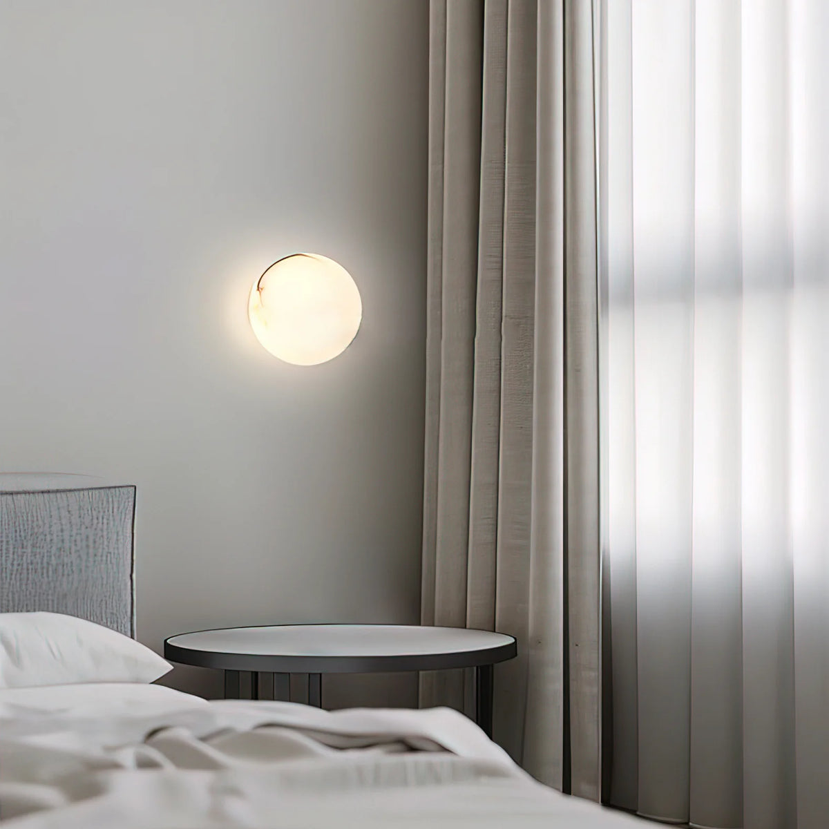 Alabaster Mini Orb Wall Lamp - Pre Order