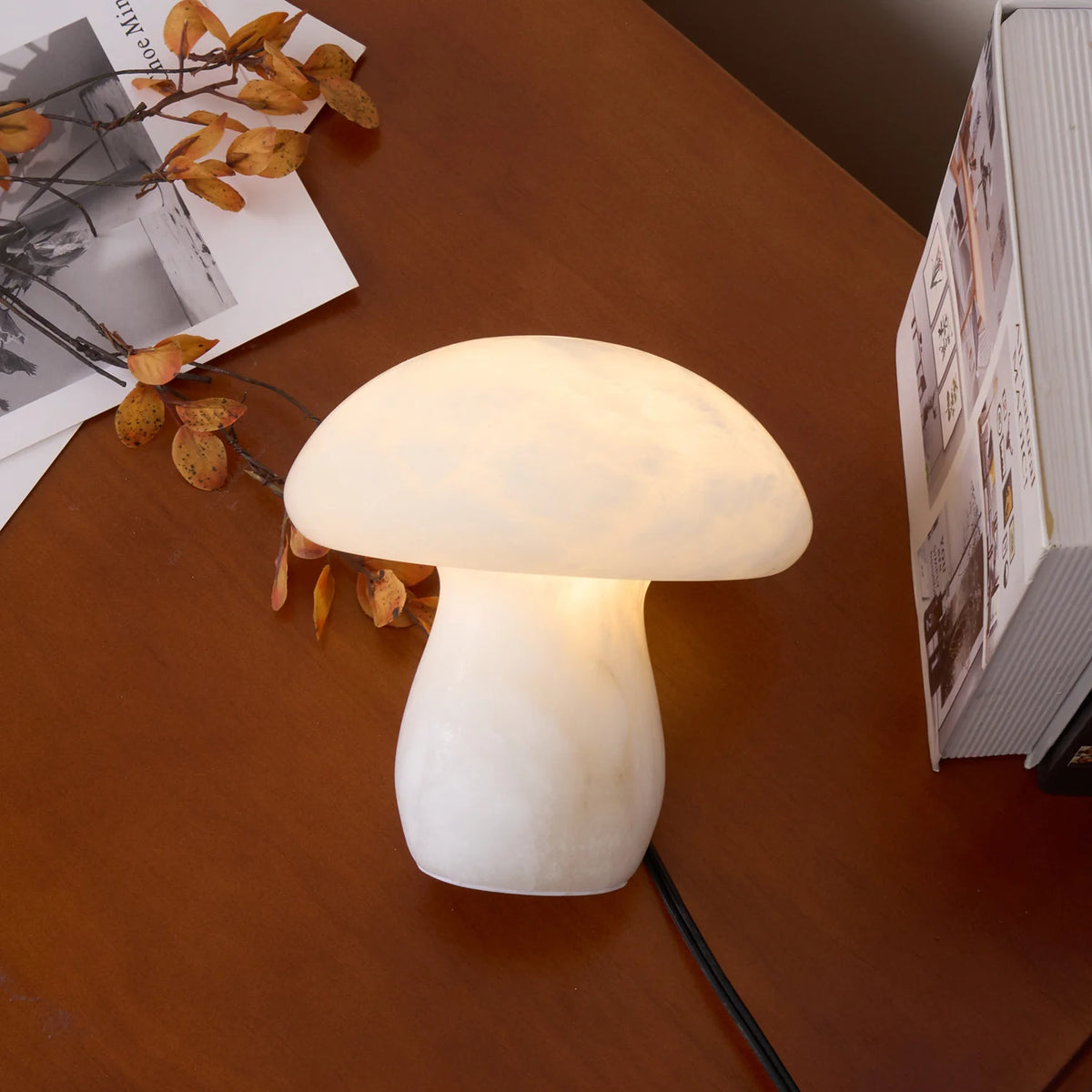 Alabaster Mushroom Table Lamp - Pre Order