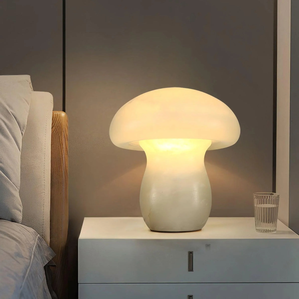 Alabaster Mushroom Table Lamp - Pre Order