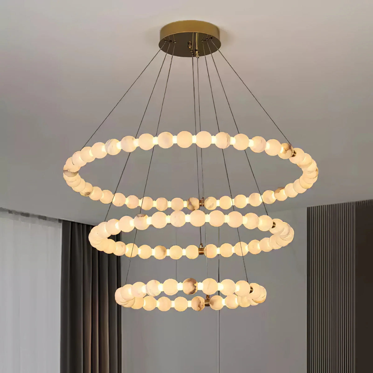 Alabaster Orb Ring Chandelier - Pre Order