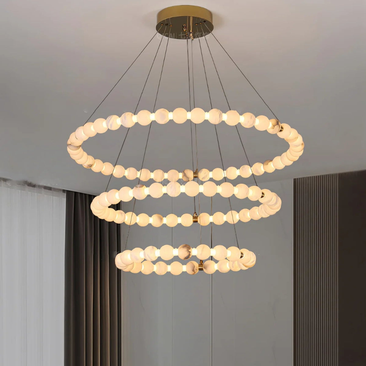 Alabaster Orb Ring Chandelier - Pre Order