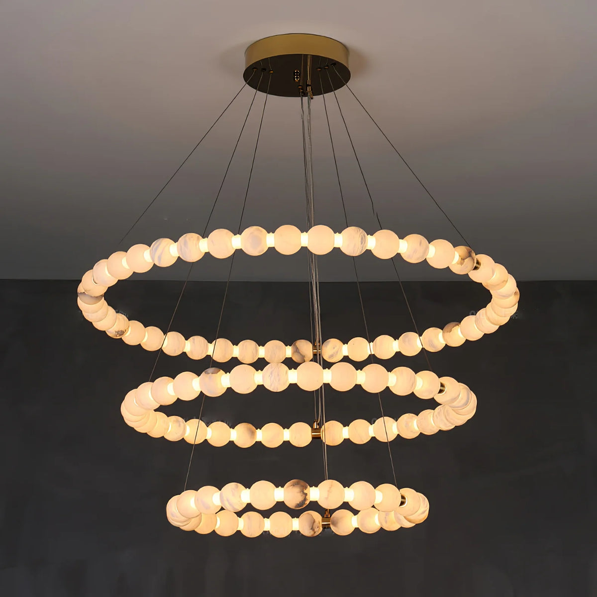 Alabaster Orb Ring Chandelier - Pre Order