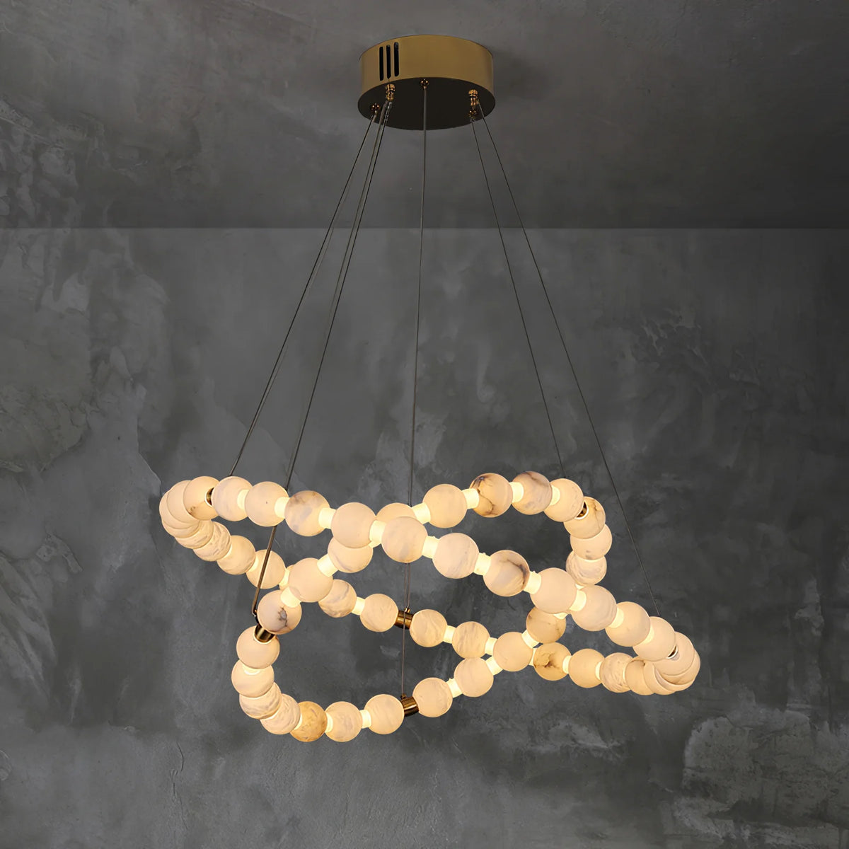 Alabaster Orb Ring Chandelier - Pre Order