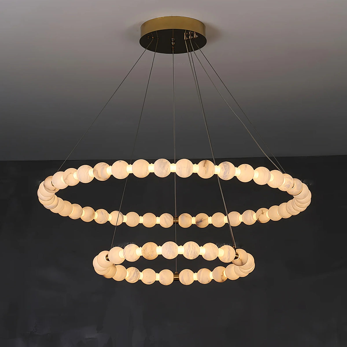 Alabaster Orb Ring Chandelier - Pre Order