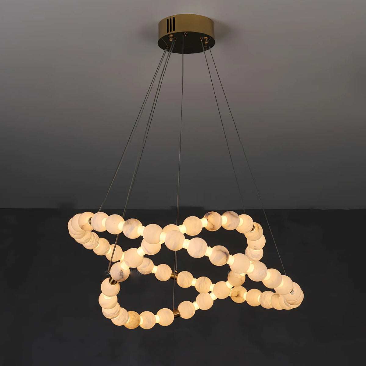 Alabaster Orb Ring Chandelier - Pre Order