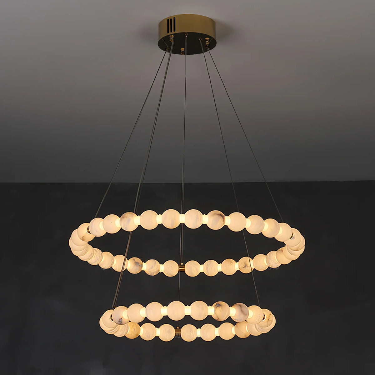 Alabaster Orb Ring Chandelier - Pre Order
