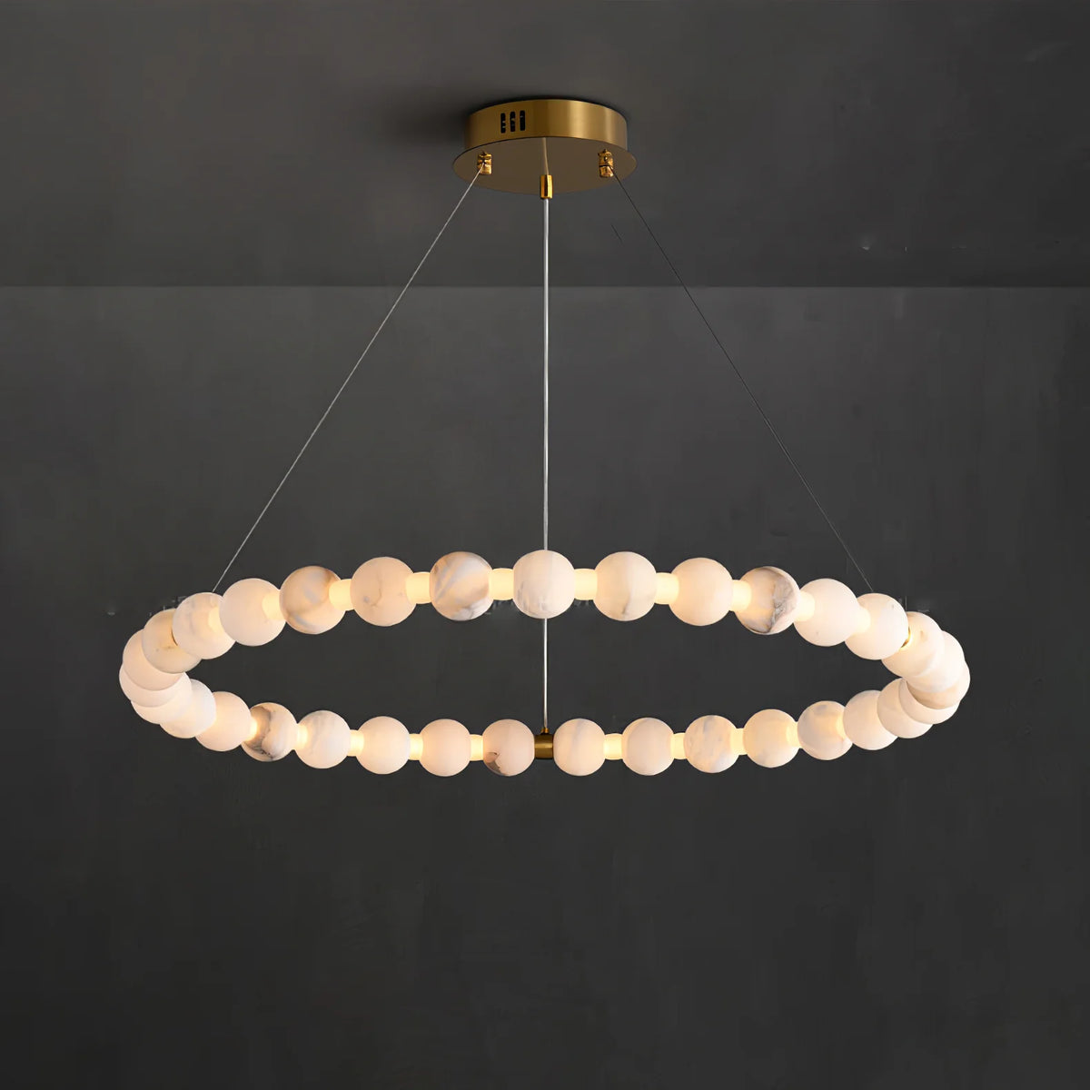 Alabaster Orb Ring Chandelier - Pre Order