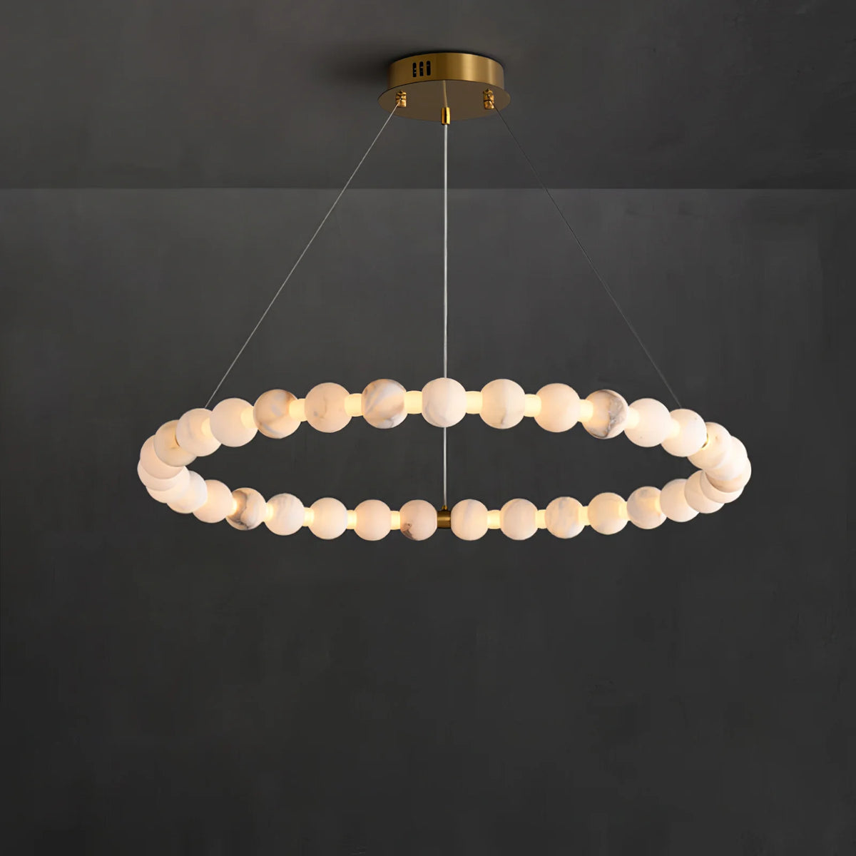 Alabaster Orb Ring Chandelier - Pre Order