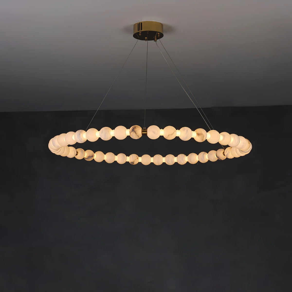 Alabaster Orb Ring Chandelier - Pre Order