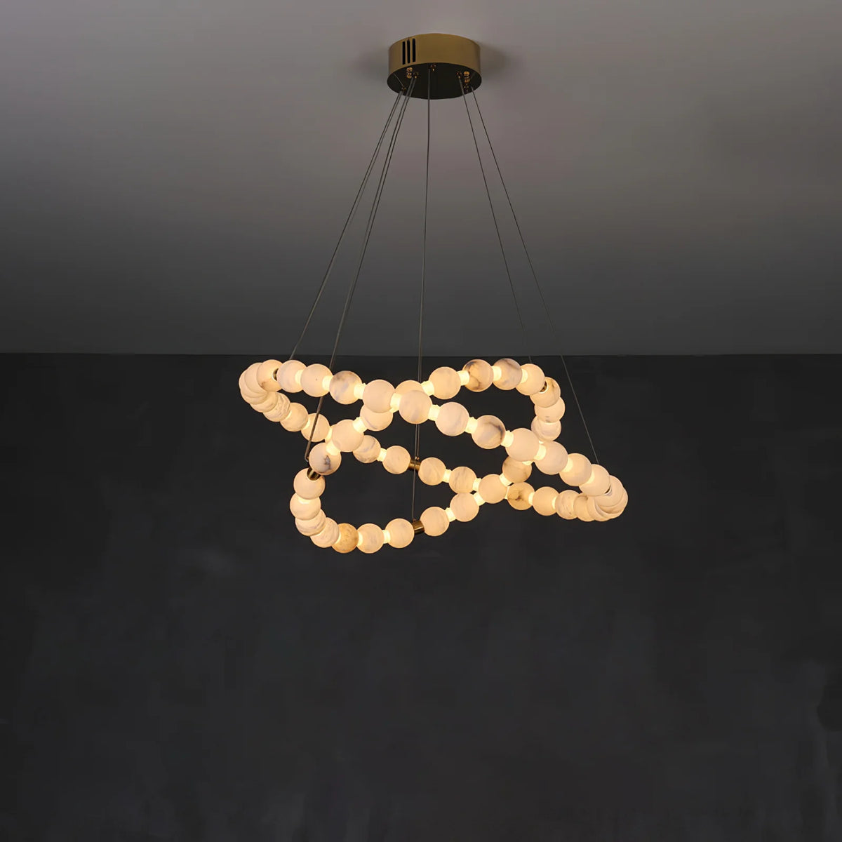 Alabaster Orb Ring Chandelier - Pre Order