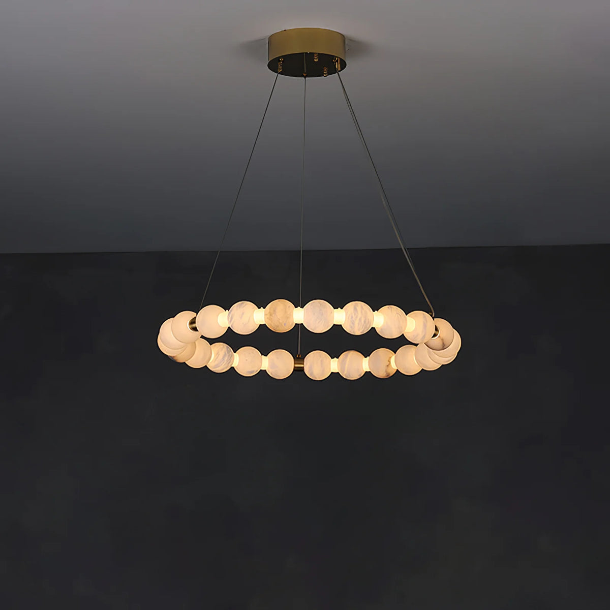 Alabaster Orb Ring Chandelier - Pre Order