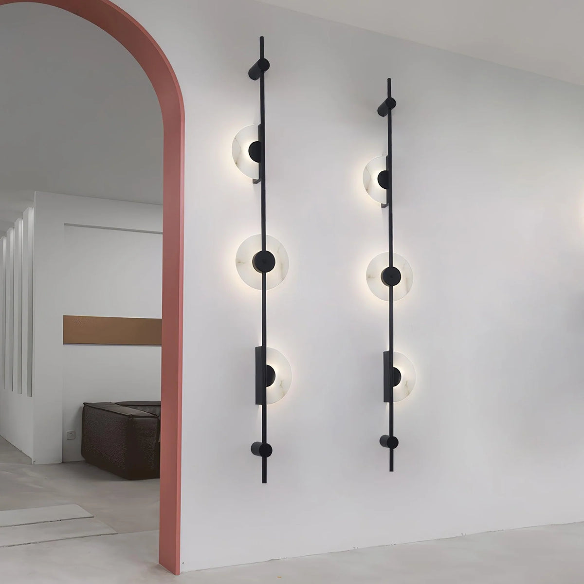 Alabaster Vertical Plug-in Wall Sconce - Pre Order