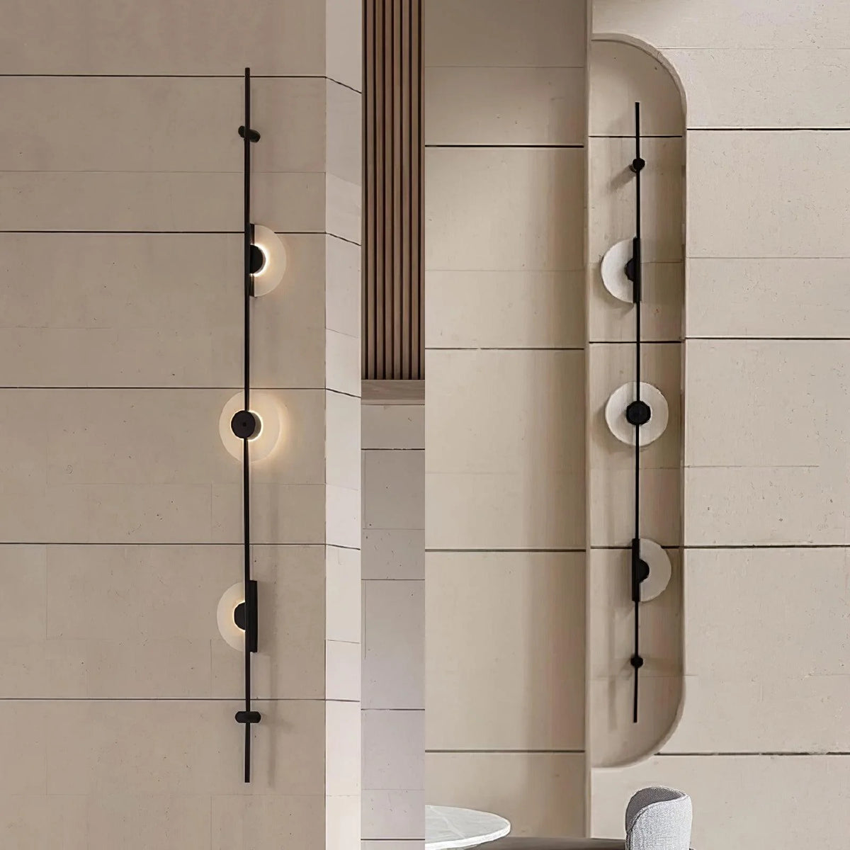 Alabaster Vertical Plug-in Wall Sconce - Pre Order