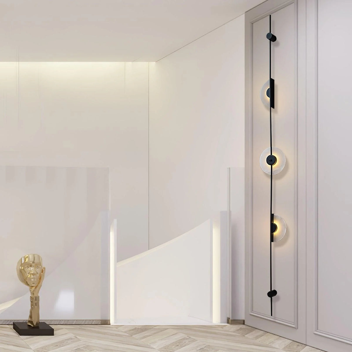 Alabaster Vertical Plug-in Wall Sconce - Pre Order