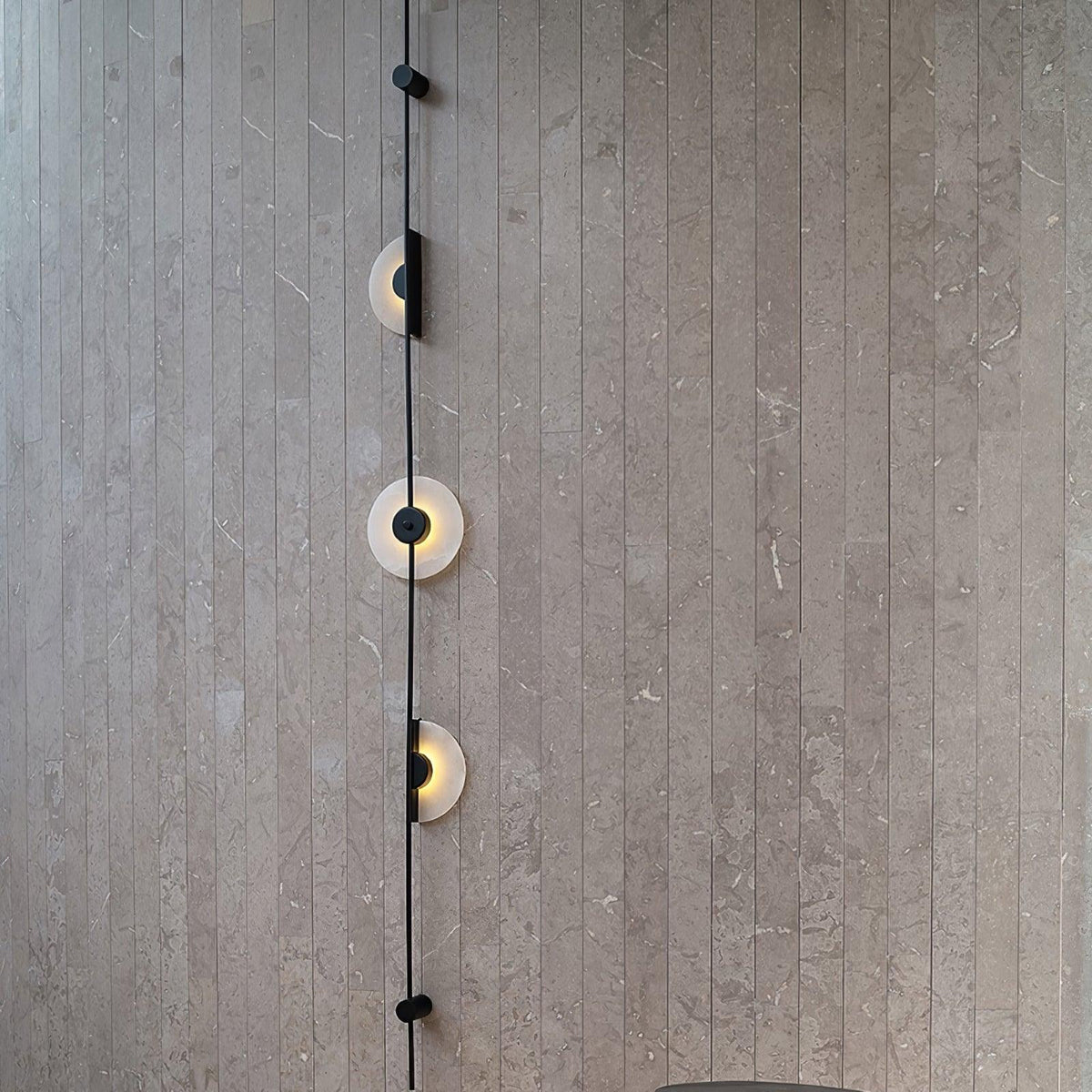 Alabaster Vertical Plug-in Wall Sconce - Pre Order