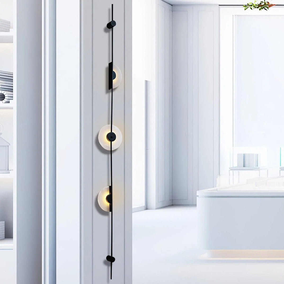 Alabaster Vertical Plug-in Wall Sconce - Pre Order