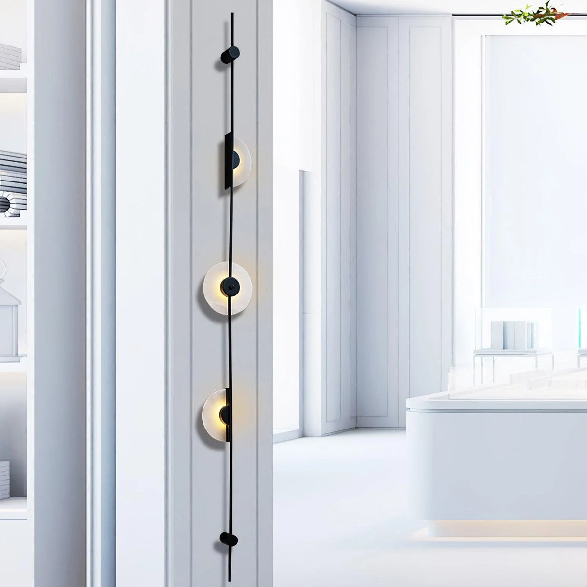 Alabaster Vertical Plug-in Wall Sconce - Pre Order