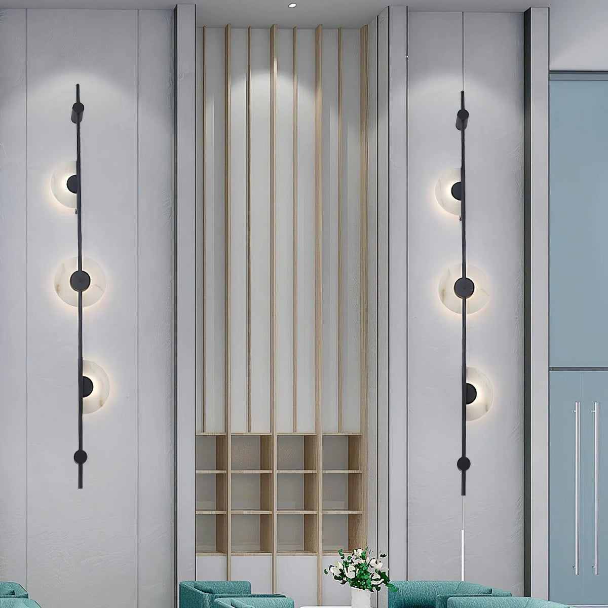 Alabaster Vertical Plug-in Wall Sconce - Pre Order